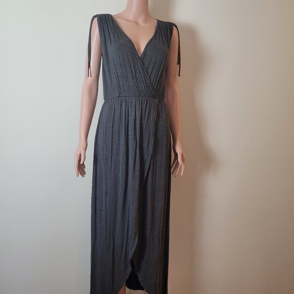 Rolla Coster Dresses & Skirts - Rolla Coaster Dress womens L Gray wrap long Fairycore Indie Boho Maxi vintage LG
